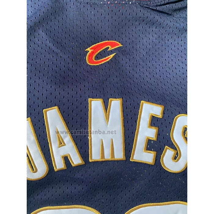 Camiseta Cleveland Cavaliers Lebron James #23 Mitchell & Ness 2008-09 Azul